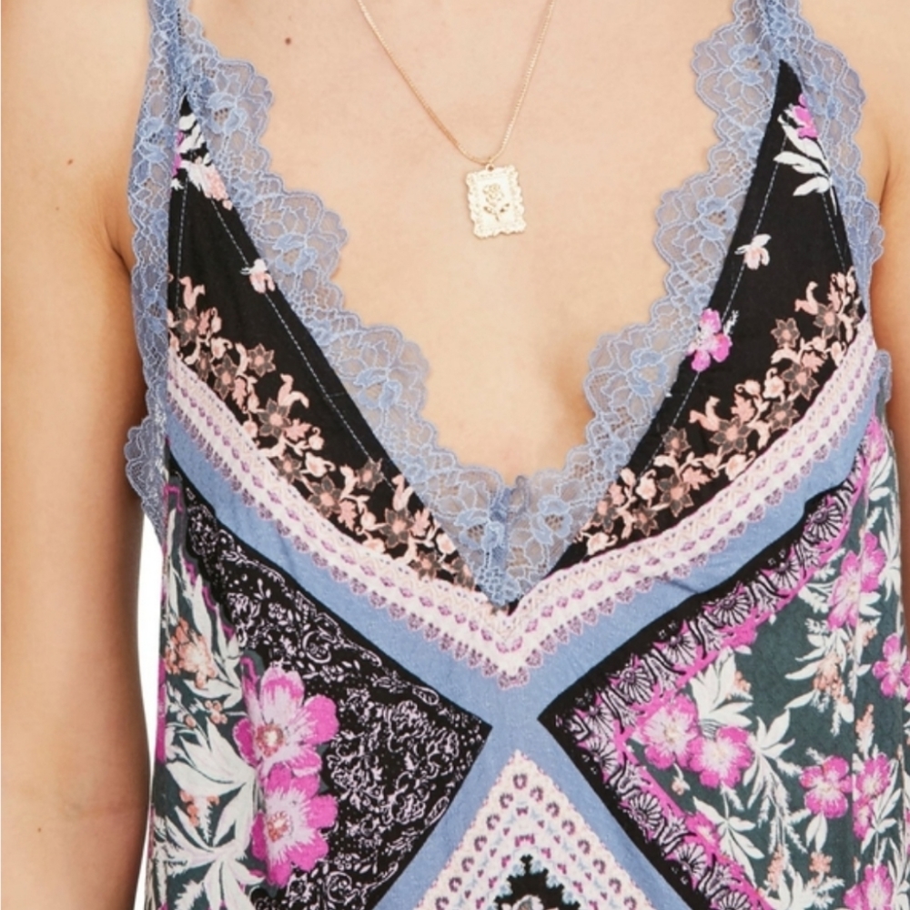 Free People Intimately Stevie Lace Trim Nightgown size small - Picture 3 of 11